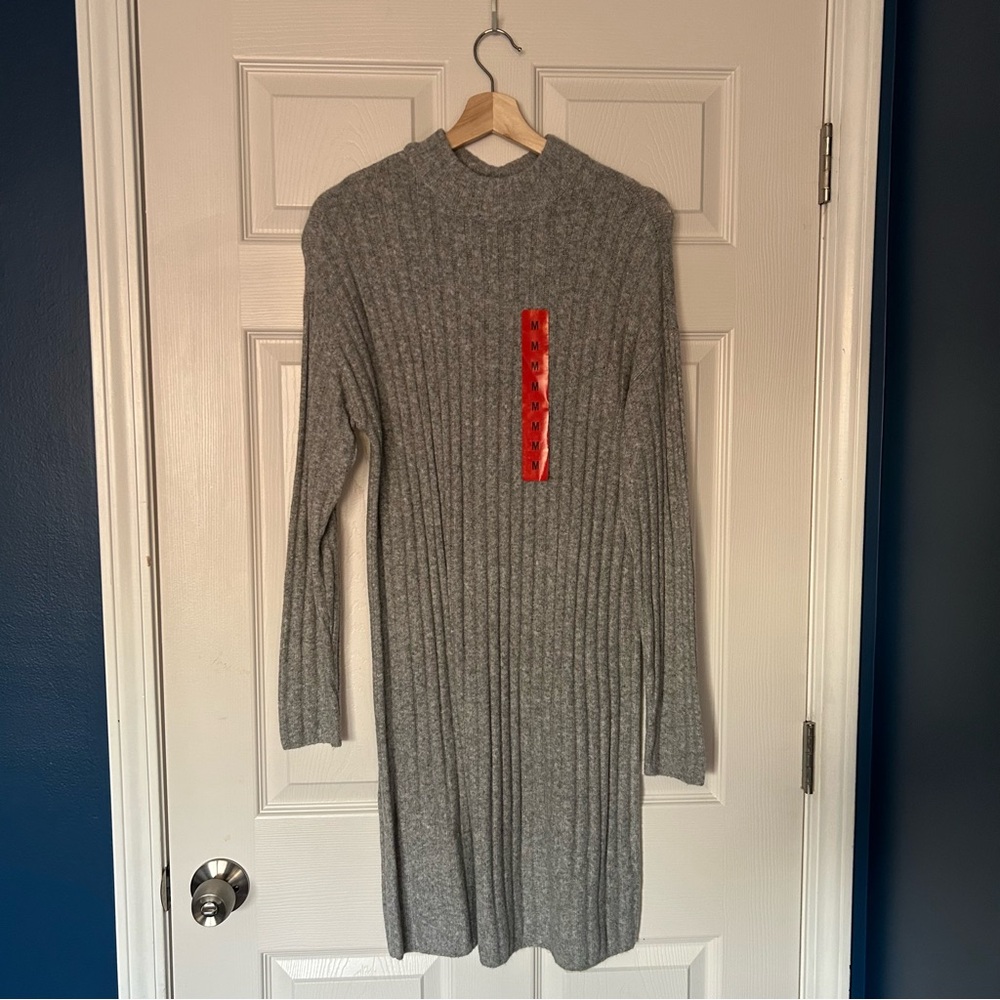 Hilary Radley | Grey Long Sleeve Sweater Dress | Size M